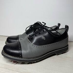 Footjoy FJ Premiere Series Cap Toe Charcoal Black Women's Size 7M